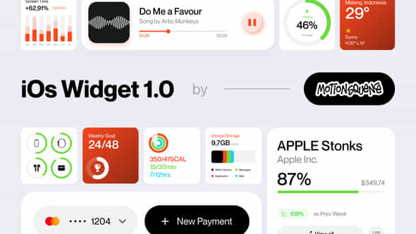 Ios Widget 10 - VideoHive 58314359