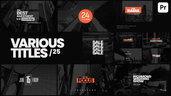 Various Titles 25 - VideoHive 46440674