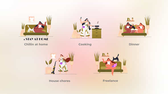 Work at Home - VideoHive 46628361