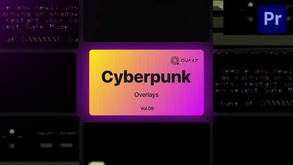 Cyberpunk Overlays - VideoHive 47591510