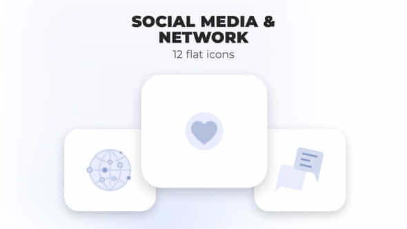 Social Media Network Flat Icons - VideoHive 39987964