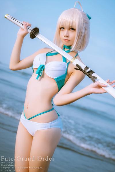 Cosplay [沖田凜花Rinka] 沖田総司 水着ver. (Fate Grand Order)