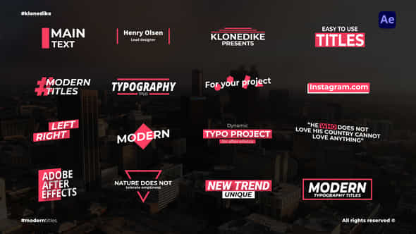 Modern Titles Ae - VideoHive 51985631