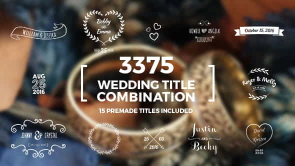 Elegant Wedding Title Combination Pack - VideoHive 14098344