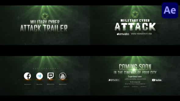 Military Cyber Attack Trailer For After Effects - VideoHive 50821681