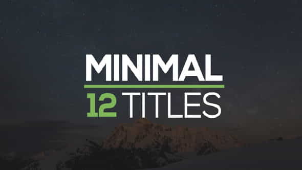 Minimal Titles - VideoHive 17919335
