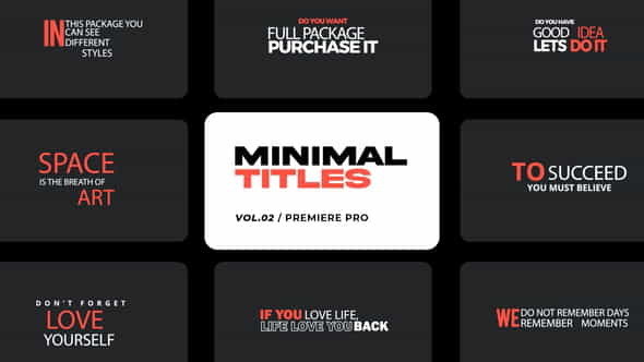 Minimal Titles for Premiere Pro - VideoHive 35875066