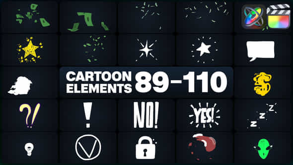 Cartoon Elements For Fcpx - VideoHive 48673047