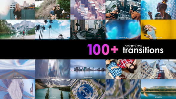 100+ Seamless Transitions - VideoHive 36203610