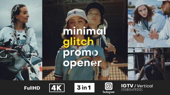 Minimal Glitch Promo Opener - VideoHive 32392138