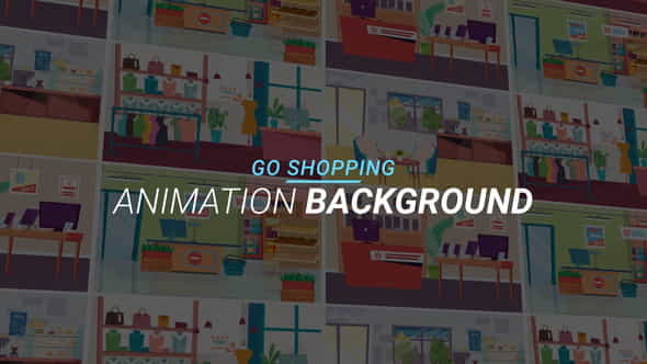 Go shopping - Animation background - VideoHive 34221830