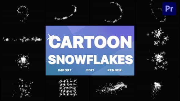 Cartoon Snow Flakes And Snowfalls - VideoHive 36107761