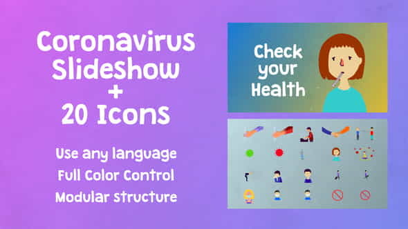 Coronavirus Covid Slideshow + Icons - VideoHive 26390704