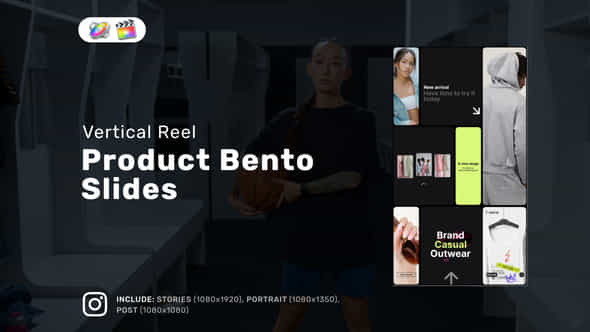 Product Bento Slides Vertical Reel For Fcpx - VideoHive 52107965