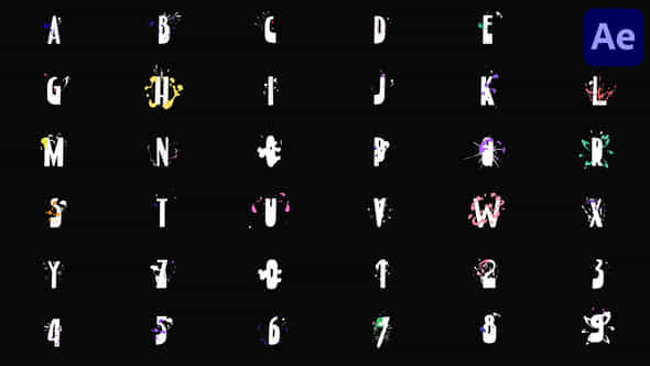 Cartoon Animated Alphabet For After Effects - VideoHive 53542127