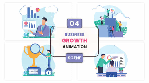 Business Growth Animation Scene - VideoHive 53514948