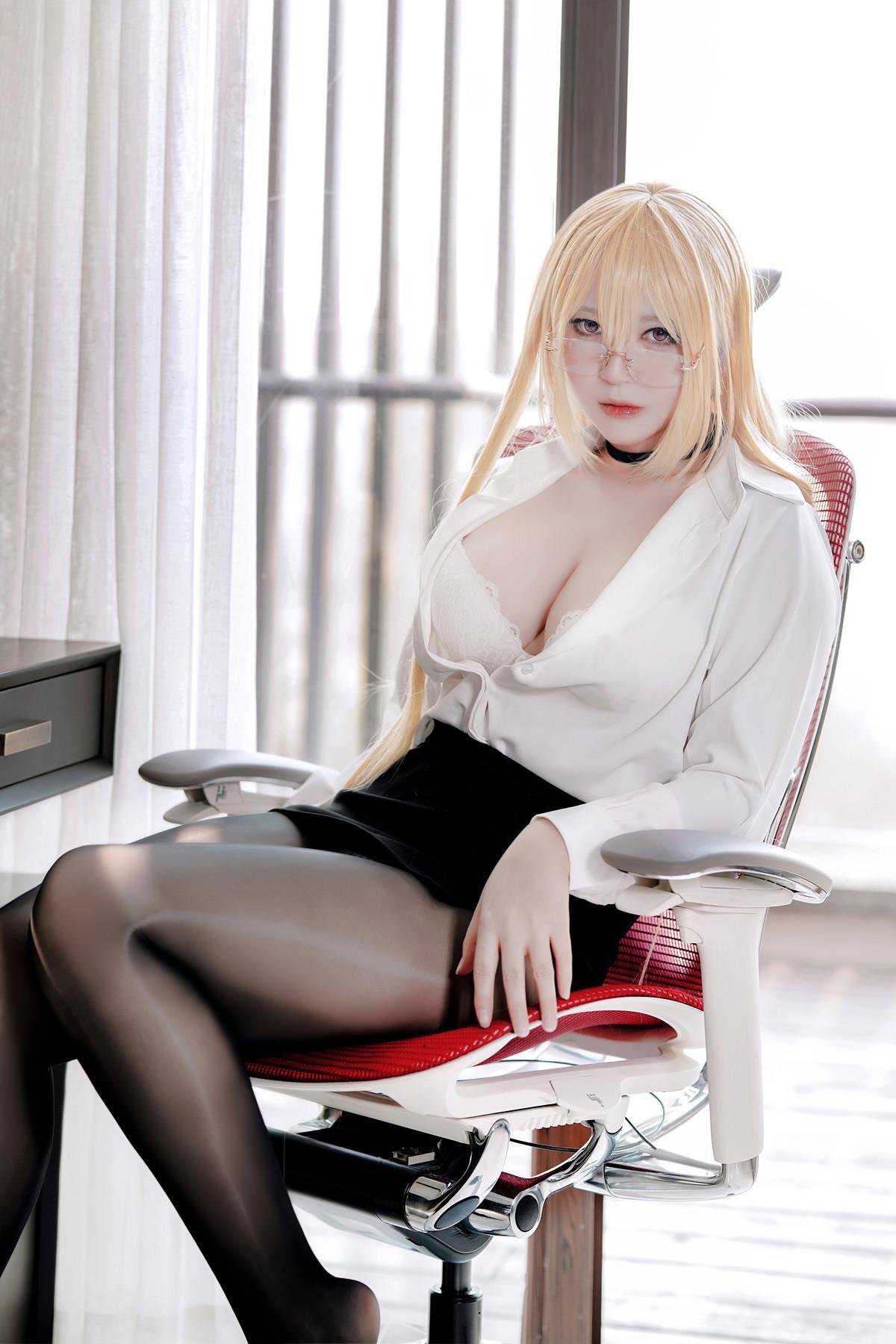 Cosplay 半半子Banbanko 碧蓝航线 怨仇OL(6)