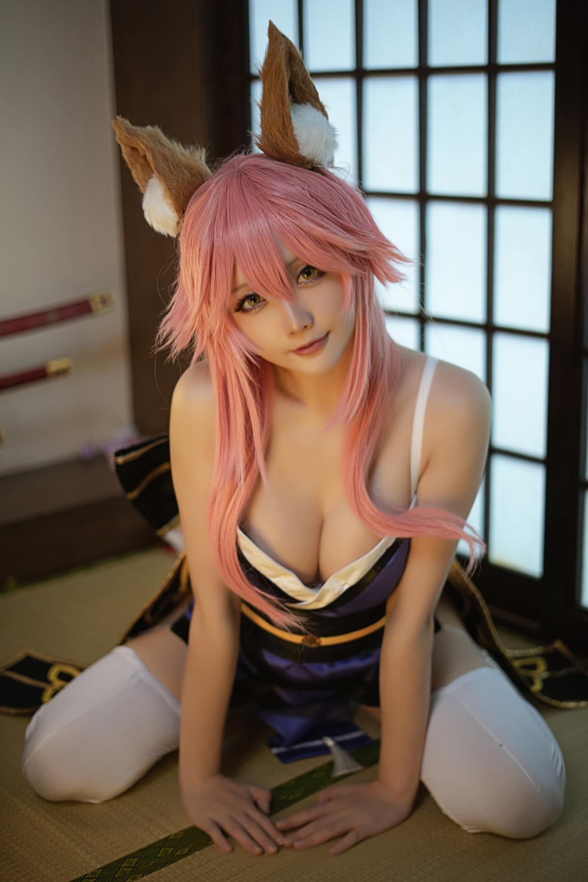 Cosplay 星之迟迟Hoshilily 玉藻前忠犬蓄势待发(24)