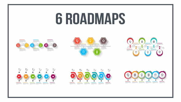 Infographics Roadmaps 4 - VideoHive 23585802
