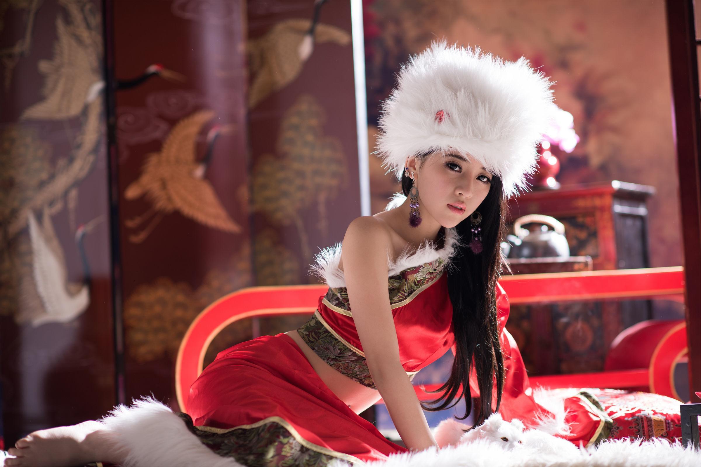 张楚曼《中国风圣诞节琴二棚》 写真集(26)