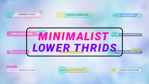 Minimalist Lower Thirds - VideoHive 49277601