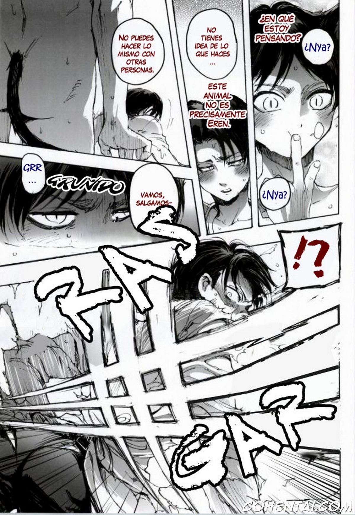 Neko ni Natta Buka ga Katte ni Hatsujou Shite Sugoku Komaru (Shingeki no Kyojin) xxx comics manga porno doujin hentai español sexo Eren Jaeger Levi Ackerman Shingeki No Kyojin | Attack On Titan