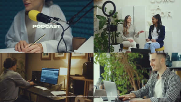 Podcast Intro Opener Mogrt - VideoHive 53999071