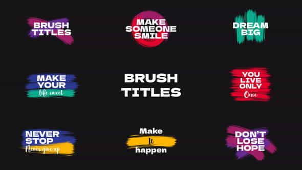 Brush Titles Ae - VideoHive 57096021