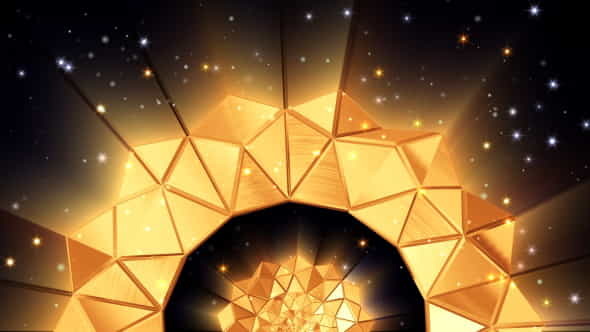 Golden Abstract Geometry - VideoHive 21263768