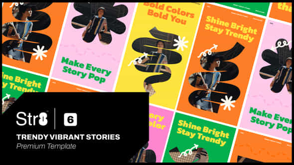 Trendy Vibrant Stories - VideoHive 59569468