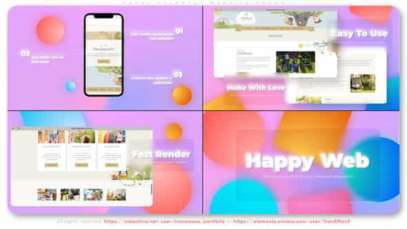 Happy Colorful Website - VideoHive 37063532