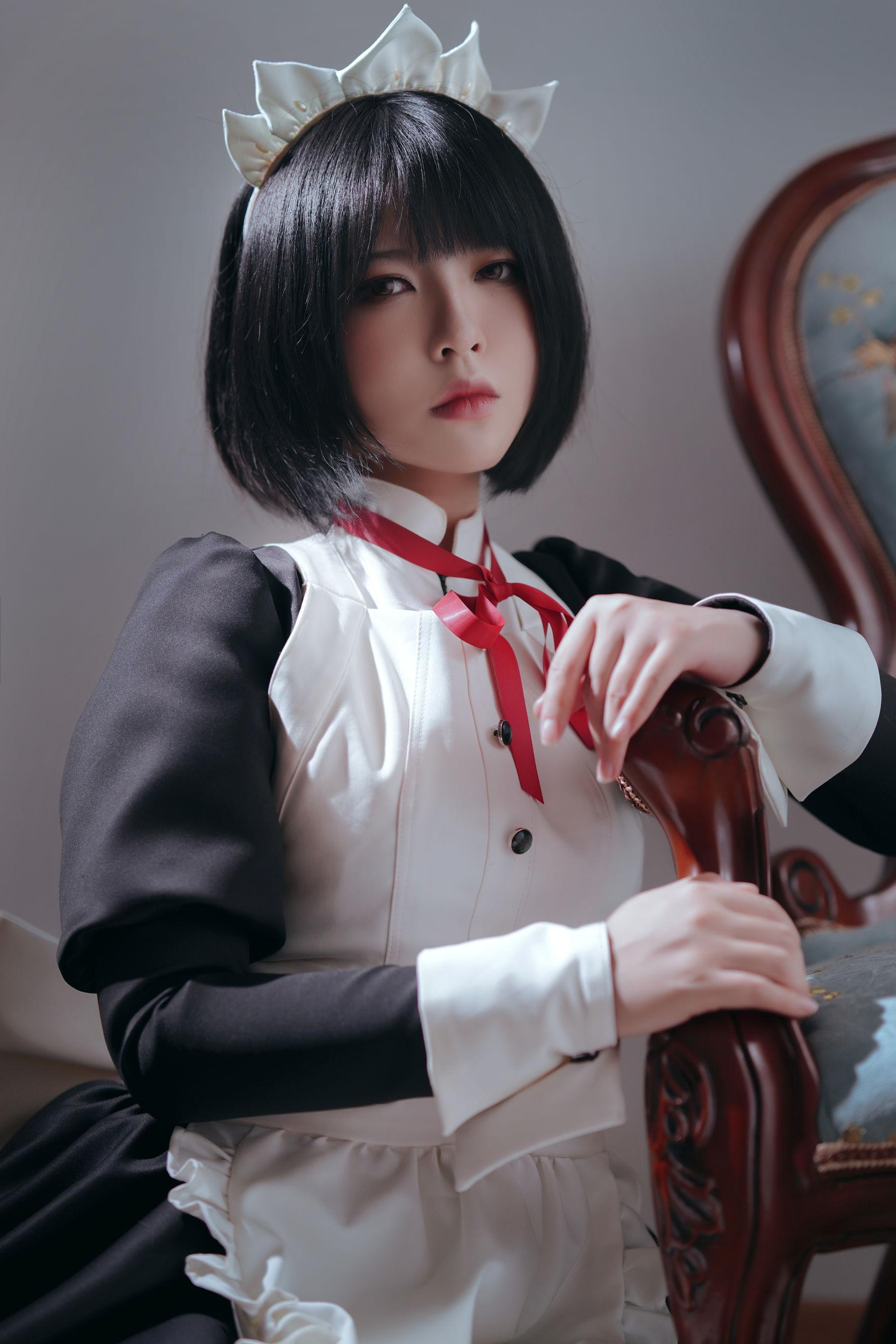 [美女Coser] 半半子 《 嫌パン メイド》 写真集(41)