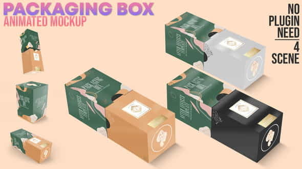 Packaging Box Animated Mockup - VideoHive 30950514