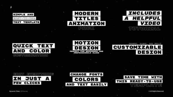 Dynamic Titles - VideoHive 57613546