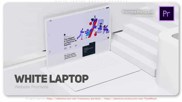 White Laptop Website - VideoHive 45821831