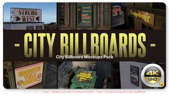 City Billboard Mockups Pack - VideoHive 57316550