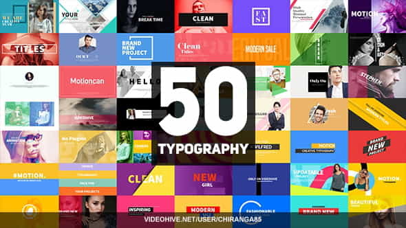 50 Typography - VideoHive 21081083