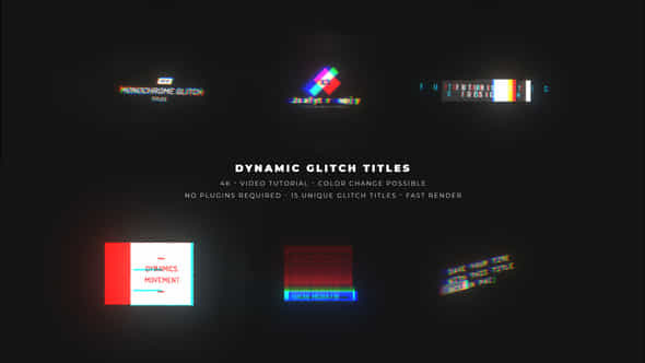 Dynamic Glitch Titles - VideoHive 27203208