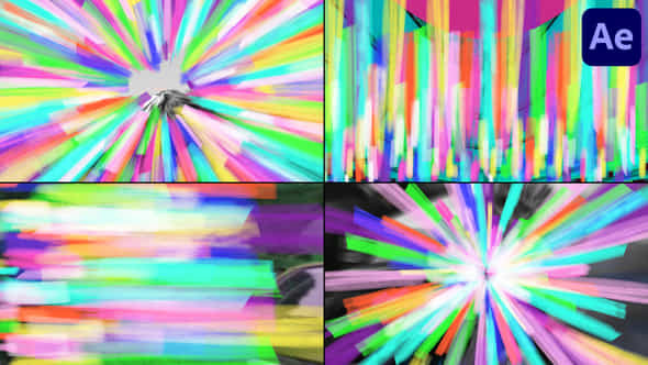 Brush Rainbow Seamless Transitions After Effects - VideoHive 51965493