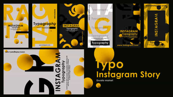 Typographic Instagram Stories - VideoHive 44906961