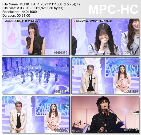 [TV-Variety] MUSIC FAIR – 2023.11.11