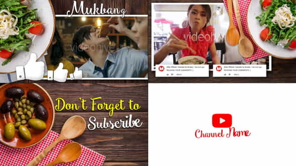 Mukbang Food Youtube Intro - VideoHive 23097953