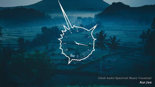 Clock Audio Spectrum Music Visualizer - VideoHive 31028201