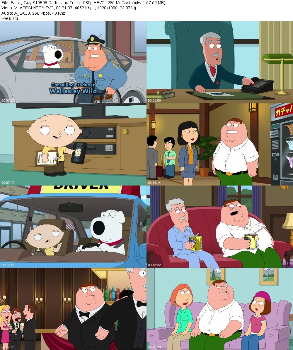 Family Guy S15E08 Carter and Tricia 1080p HEVC x265-MeGusta