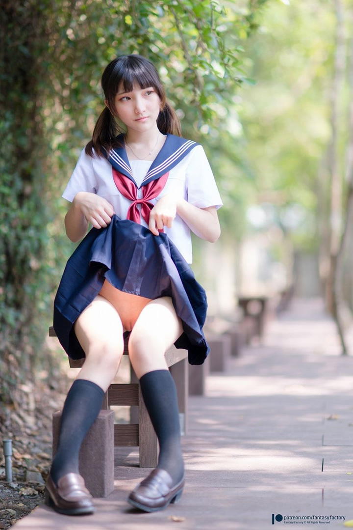 Xiaoding cosplay-green onion campus uniform without holy light set 11