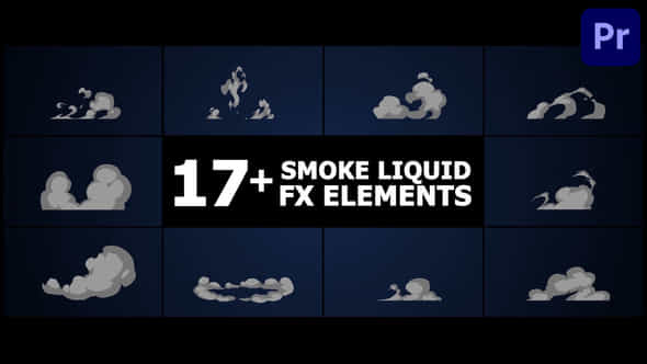 Smoke Liquid Style Elements Premiere Pro Mogrt - VideoHive 50357753
