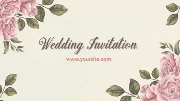 Romantic Wedding Invitation - VideoHive 50597228