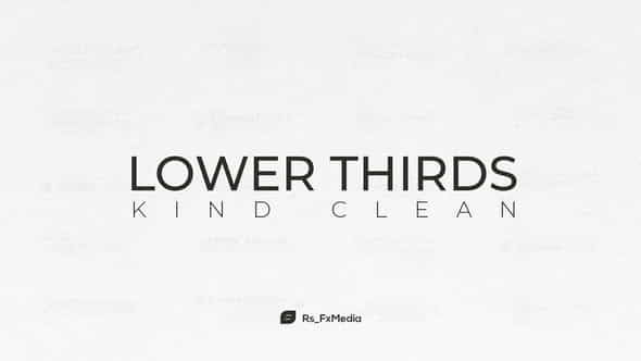 Lower Thirds | Kind Clean - VideoHive 31864695