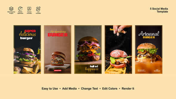 Burger Instagram Reels - VideoHive 52603627