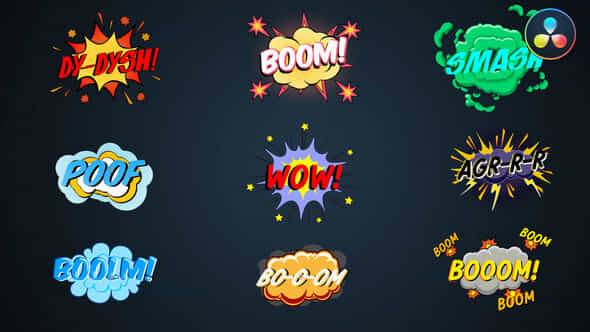 Comic Explosion titles - VideoHive 38456301